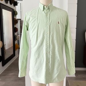 Ralph Lauren Blue label, Men's Long Sleeve lime Cotton Shirt, Small